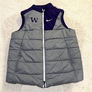 Nike University of Washington Huskies Puffer Vest Size Large